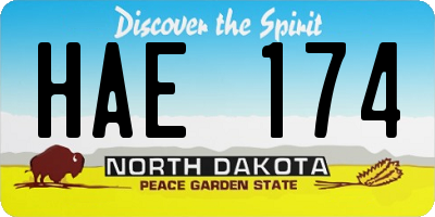 ND license plate HAE174