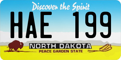 ND license plate HAE199