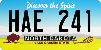 ND license plate HAE241