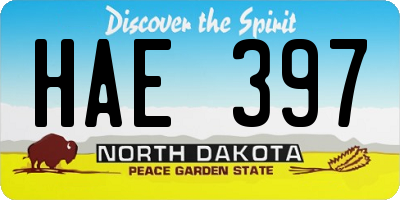 ND license plate HAE397
