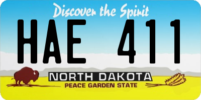 ND license plate HAE411
