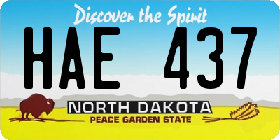 ND license plate HAE437