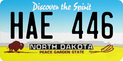ND license plate HAE446