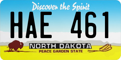 ND license plate HAE461