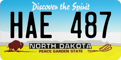 ND license plate HAE487