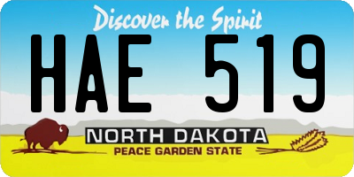 ND license plate HAE519