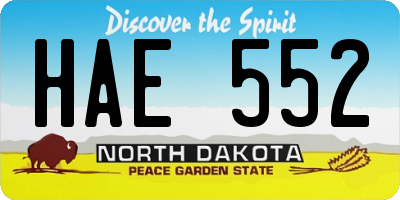 ND license plate HAE552