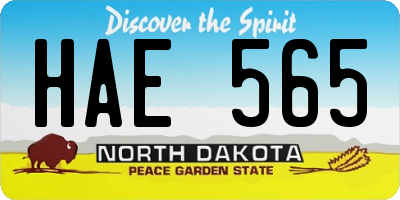 ND license plate HAE565