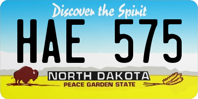 ND license plate HAE575