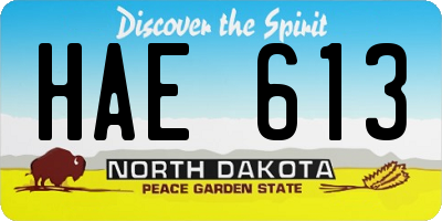 ND license plate HAE613