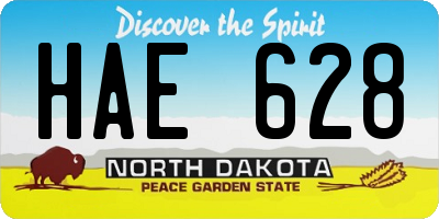 ND license plate HAE628