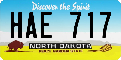 ND license plate HAE717