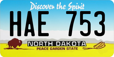 ND license plate HAE753