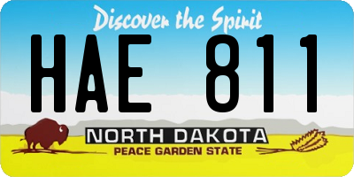 ND license plate HAE811