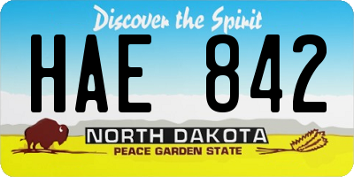 ND license plate HAE842