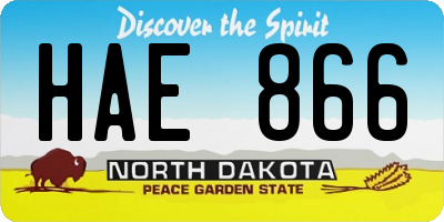 ND license plate HAE866