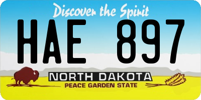 ND license plate HAE897