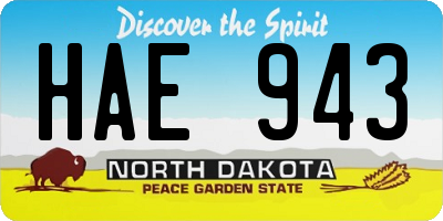 ND license plate HAE943