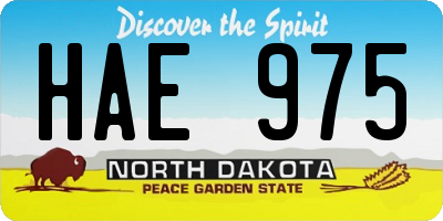 ND license plate HAE975
