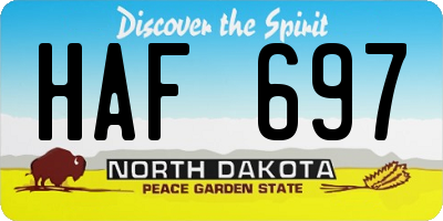 ND license plate HAF697