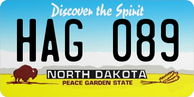 ND license plate HAG089