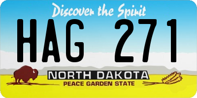 ND license plate HAG271