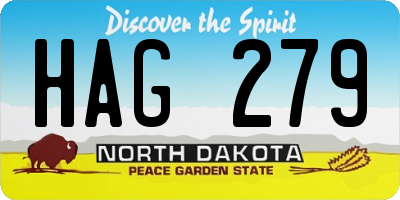 ND license plate HAG279