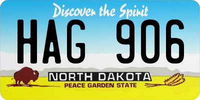 ND license plate HAG906