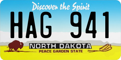 ND license plate HAG941
