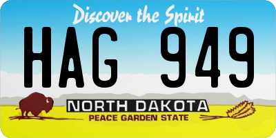 ND license plate HAG949