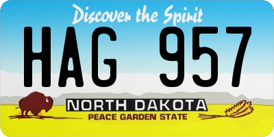 ND license plate HAG957