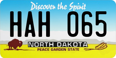 ND license plate HAH065
