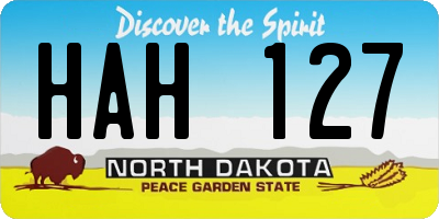ND license plate HAH127