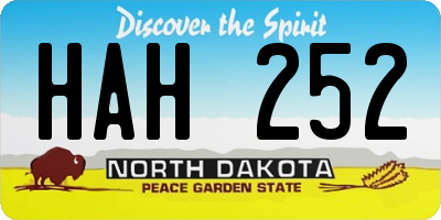 ND license plate HAH252