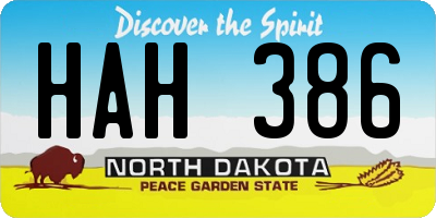 ND license plate HAH386