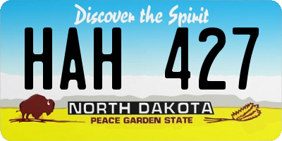 ND license plate HAH427