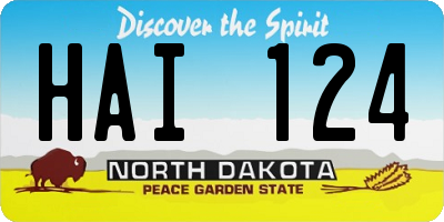 ND license plate HAI124