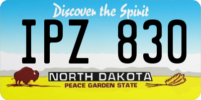 ND license plate IPZ830