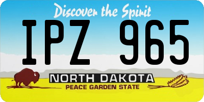 ND license plate IPZ965