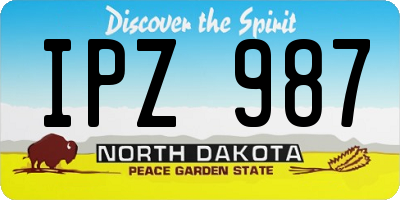 ND license plate IPZ987