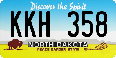 ND license plate KKH358