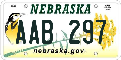 NE license plate AAB297