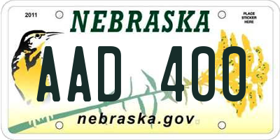 NE license plate AAD400