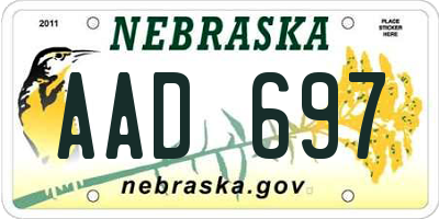 NE license plate AAD697