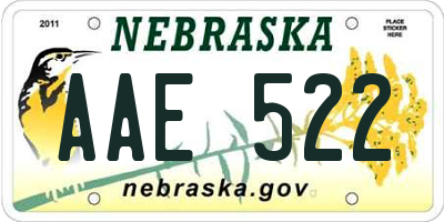 NE license plate AAE522