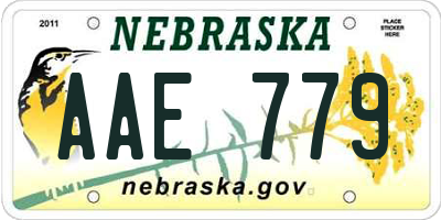 NE license plate AAE779