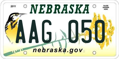 NE license plate AAG050