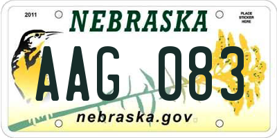 NE license plate AAG083