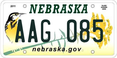 NE license plate AAG085