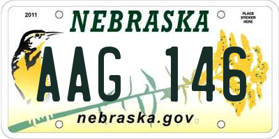 NE license plate AAG146